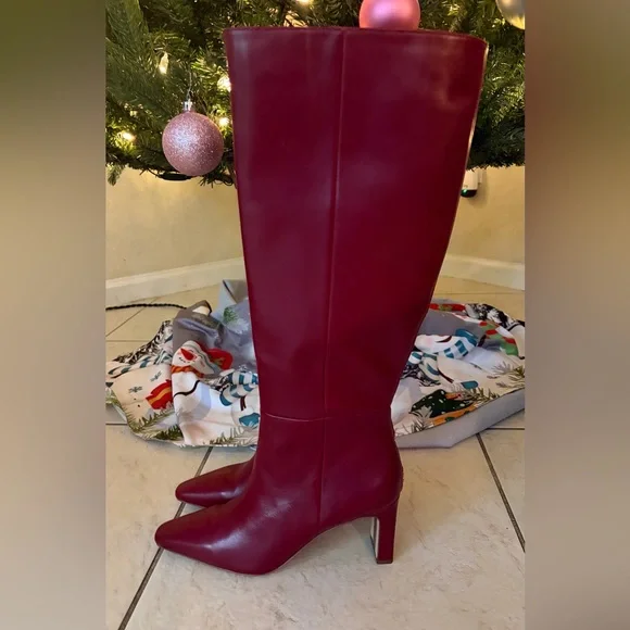 🎉NWOT Sam Edelman Sylvia Leather Knee-High Dress Boots - Size 9 - Picture 4 of 17